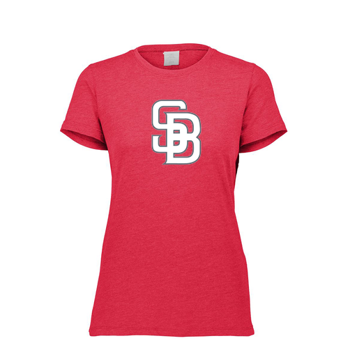 [FTSCUBRD-FAXS-LOGO2] Decker Women's Tri-Blend T-Shirt - Short Sleeve (Female Adult XS, Red, Logo 2)