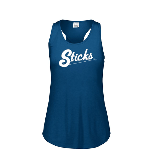[3078.U22.S-LOGO1] Ladies Tri Blend Tank Top (Female Adult S, Navy, Logo 1)