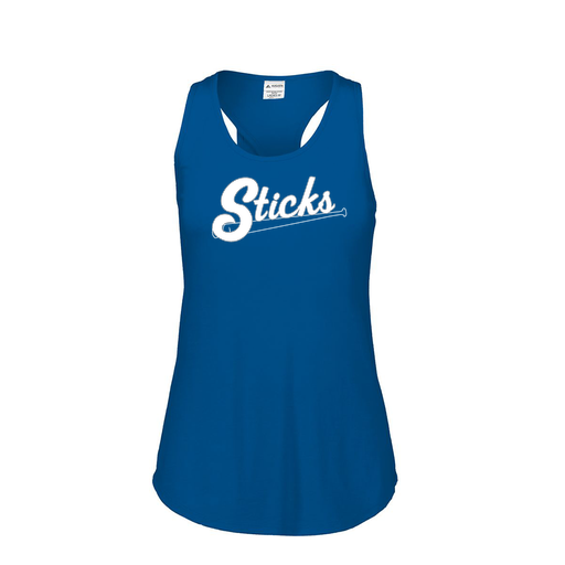 [3078.U55.S-LOGO1] Ladies Tri Blend Tank Top (Female Adult S, Royal, Logo 1)