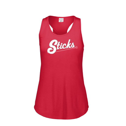 [3078.V96.S-LOGO1] Ladies Tri Blend Tank Top (Female Adult S, Red, Logo 1)