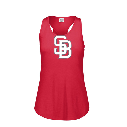 [3078.V96.S-LOGO2] Ladies Tri Blend Tank Top (Female Adult S, Red, Logo 2)