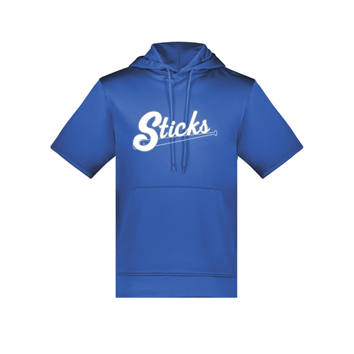 [6871.060.S-LOGO1] Men's Dri Fit Short Sleeve Hoodie (Adult S, Royal, Logo 1)