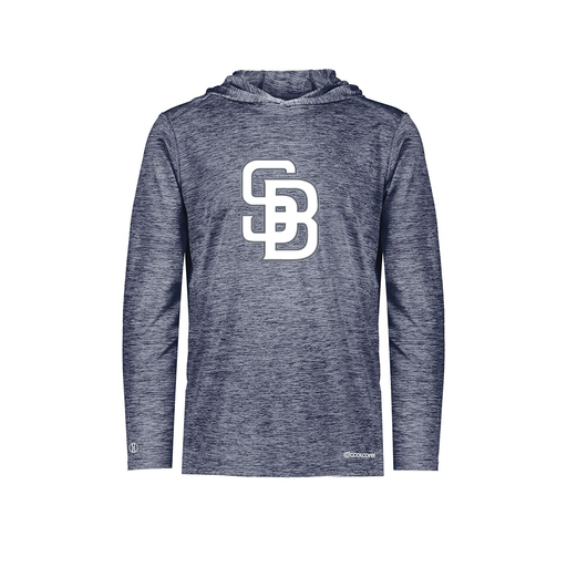 [FOLHCGNV-AS-LOGO2] Decker Men's Charge Hoodie (Adult S, Navy, Logo 2)