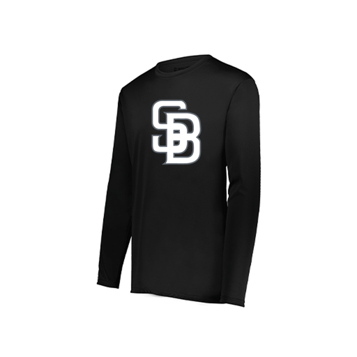 [222822.080.XS-LOGO2] Men's LS Smooth Sport Shirt (Adult XS, Black, Logo 2)