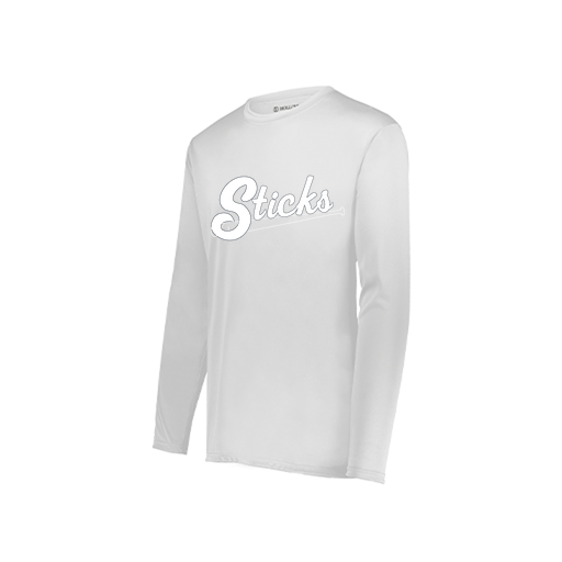 [222822.005.XS-LOGO1] Men's LS Smooth Sport Shirt (Adult XS, White, Logo 1)
