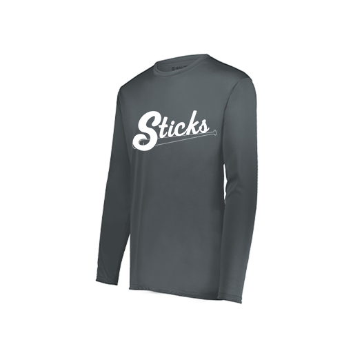 [222822.059.XS-LOGO1] Men's LS Smooth Sport Shirt (Adult XS, Gray, Logo 1)