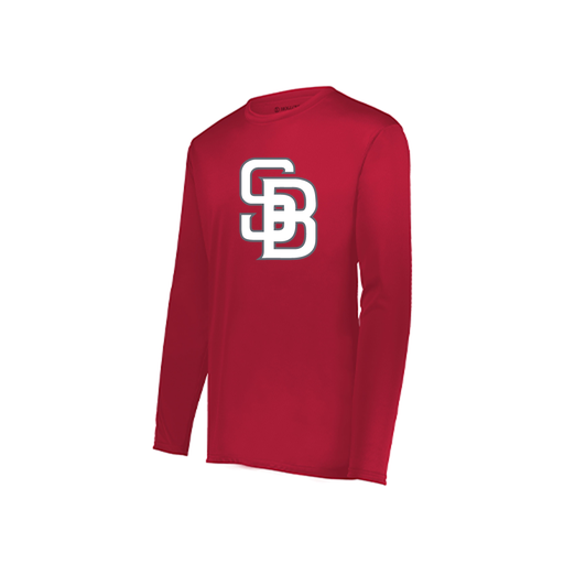 [222822.083.XS-LOGO2] Men's LS Smooth Sport Shirt (Adult XS, Red, Logo 2)