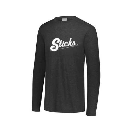 [FTLCUBBK-AXS-LOGO1] Decker Men's Tri-Blend T-Shirt - Long Sleeve (Adult XS, Black, Logo 1)