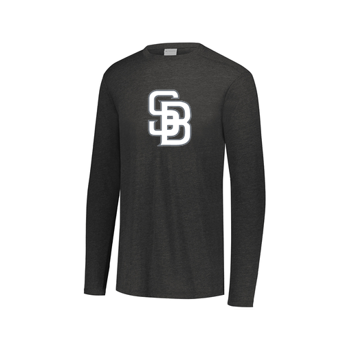 [FTLCUBBK-AXS-LOGO2] Decker Men's Tri-Blend T-Shirt - Long Sleeve (Adult XS, Black, Logo 2)