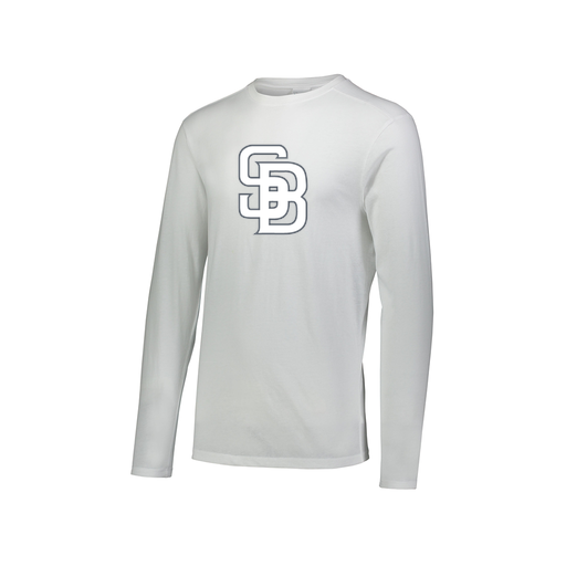 [FTLCUBWH-AXS-LOGO2] Decker Men's Tri-Blend T-Shirt - Long Sleeve (Adult XS, White, Logo 2)
