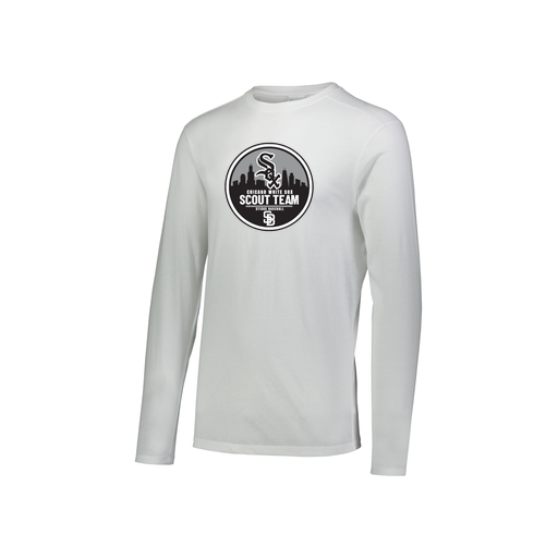 [3076.005.S-LOGO3] Youth LS Ultra-blend T-Shirt (Youth S, White, Logo 3)
