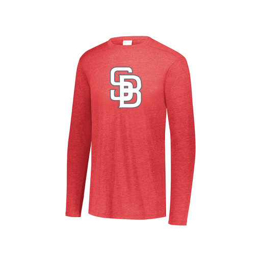 [3076.V96.S-LOGO2] Youth LS Ultra-blend T-Shirt (Youth S, Red, Logo 2)