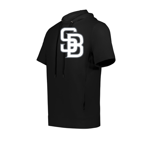 [222605.080.S-LOGO2] YOUTH VENTURA SOFT KNIT SHORT SLEEVE HOODIE (Youth S, Black, Logo 2)