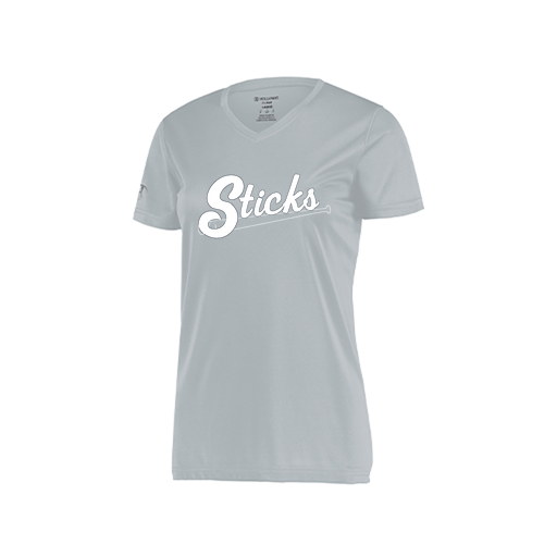 [222820.099.S-LOGO1] Ladies Movement Dri Fit Shirt (Female Adult S, Silver, Logo 1)