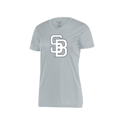 [222820.099.S-LOGO2] Ladies Movement Dri Fit Shirt (Female Adult S, Silver, Logo 2)