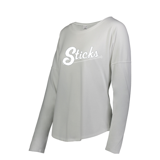 [FTLCUBWH-FAS-LOGO1] Decker Women's Tri-Blend T-Shirt - Long Sleeve (Female Adult S, White, Logo 1)