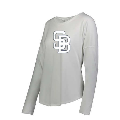 [3077.005.S-LOGO2] Ladies LS Ultra-blend T-Shirt (Female Adult S, White, Logo 2)