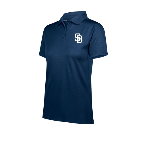 [222768.065.XS-LOGO2] Ladies Prism Polo (Female Adult XS, Navy, Logo 2)